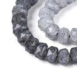 Colliers de perles en verre craquelé imitation jade&nbsp;GLAA-N068-01A-A01