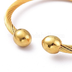 Bracciali a polsino in acciaio inossidabile 304&nbsp;BJEW-M284-12G