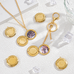 6шт латунные подвески-медальоны&nbsp;KK-PH0013-64