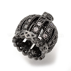 Perline zirconi micro pave  in ottone&nbsp;ZIRC-Q013-41B