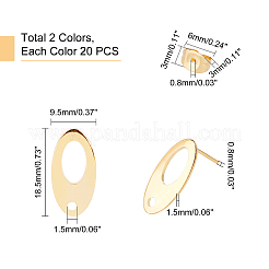 Фурнитура для сережек-гвоздиков из нержавеющей стали 304&nbsp;STAS-UN0015-40