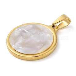 Подвески из смолы с имитацией белых ракушек&nbsp;STAS-R229-10F-G