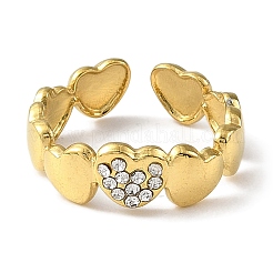 Открытое кольцо-манжета из нержавеющей стали 304 с ионным покрытием (IP) для женщин&nbsp;RJEW-F166-08G-01