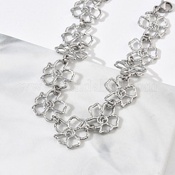 Bracelets à maillons creux en acier inoxydable 304 martelé pour femmes&nbsp;BJEW-F539-01C-P