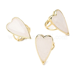 Кольца с натуральными драгоценными камнями в форме сердца&nbsp;RJEW-M076-03G