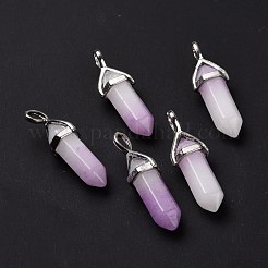 Pendentifs pointus jade blanc naturel&nbsp;G-K329-29P
