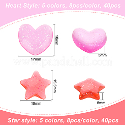 80 pz 10 colori cabochon in resina trasparente accessori&nbsp;CRES-OC0001-04