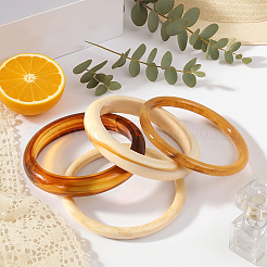 4шт 4 стиля браслетов из смолы для женщин&nbsp;BJEW-GO0001-10