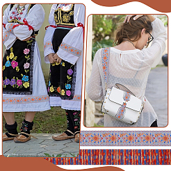 Ленты из полиэстера в этническом стиле&nbsp;OCOR-WH0105-108