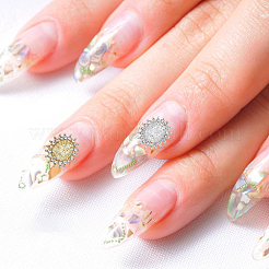 16 шт. 2-х цветные стеклянные кабошоны со стразами&nbsp;MRMJ-HY0002-26