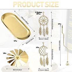 201 вращающийся карусельный подсвечник для чайной свечи из нержавеющей стали&nbsp;DJEW-CJC0002-01