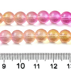 Выпечка расписные прозрачные стеклянные бусины&nbsp;X-DGLA-M001-8mm-05