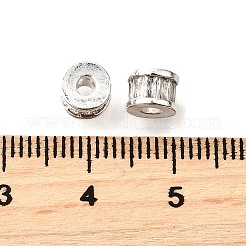 Колонна латунные микро-паве кубические циркониевые разделительные бусины&nbsp;KK-L230-06P