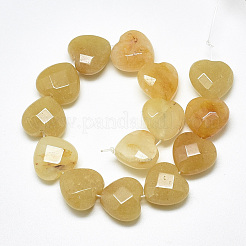Chapelets de perles en jade topaze naturelle&nbsp;G-S357-E02-12