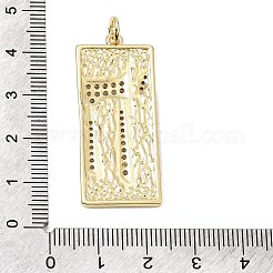 Pendentifs avec zircon cubiques à micro-pavés en laiton&nbsp;CU-CBA7D5E-07G
