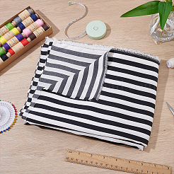 Полиэстеровая полосатая ткань&nbsp;DIY-WH0504-777