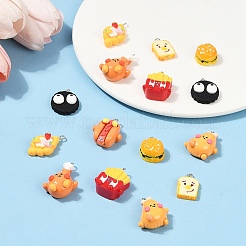 16шт 8 стиля непрозрачные подвески из смолы&nbsp;RESI-YW0003-16