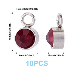 10 шт. подвески со стеклянными стразами&nbsp;STAS-TA0003-26D