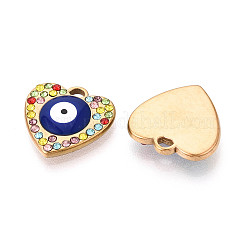 Подвески из нержавеющей стали 304 со стразами&nbsp;STAS-N110-48B-G