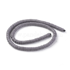 Плоские круглые бусины из глины ручной работы полимерные&nbsp;CLAY-R067-6.0mm-41