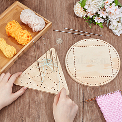Base de cesta de crochet de madera&nbsp;DIY-PH0030-51