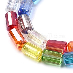 Гальванизированные прозрачные градиентные цветные стеклянные бусины&nbsp;GLAA-F131-02