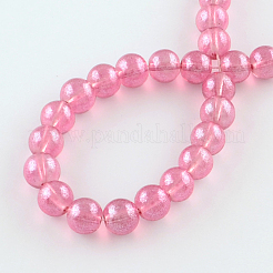 Trasparenti a spruzzo dipinto fili di perle di vetro&nbsp;X-DGLA-R050-4mm-06
