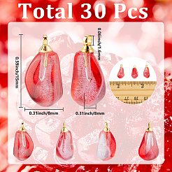 30 Stück handgefertigte Bunte Malerei-Anhänger&nbsp;LAMP-SC0001-84