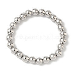 Латунные круглые браслеты из бисера для мужчин и женщин&nbsp;BJEW-B148-05E-P