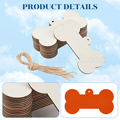 Незаконченный комплект деревянных больших подвесок&nbsp;WOOD-WH20014-003A