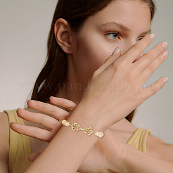 6 шт. латунные застежки с микропаве из прозрачного кубического циркония&nbsp;KK-BBC0018-72