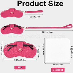 1 комплект кожаных футляров для хранения очков AJEW-CN0002-45F