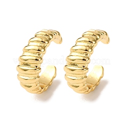 Серьги-каффы в форме буквы С из латуни&nbsp;EJEW-D332-05C-G