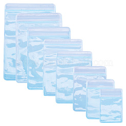 40 шт. 8 стиля прозрачный ПВХ антиокислительный пакет с застежкой-молнией&nbsp;AJEW-TA0002-40B