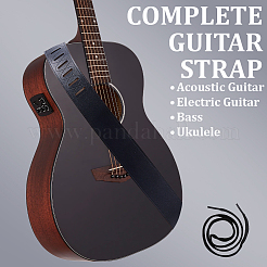 Correa de hombro ajustable para guitarra de cuero sintético de doble cara&nbsp;AJEW-WH20128-066B