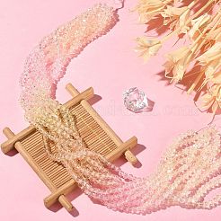 10 нить прозрачных стеклянных бусин градиентного цвета&nbsp;GLAA-CJ0002-09C