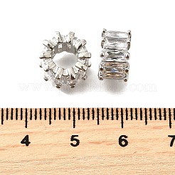 Латунь микро проложить кубический цирконий европейский спейсер бисер&nbsp;KK-L230-09P