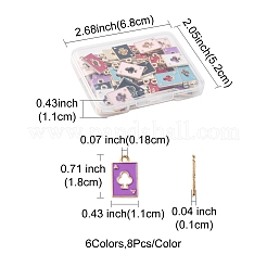 48шт 6 цвета подвеска из сплава&nbsp;ENAM-FS0002-61