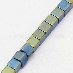 Electroplate non magnetici ematite sintetico fili di perline&nbsp;G-J170B-2x2mm-05