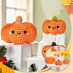 1 Set DIY-Kürbis-Stricksets mit Halloween-Motiv für Anfänger&nbsp;DIY-SC0026-82