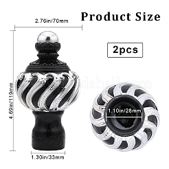 Kopf einer Gardinenstange aus Kunststoff&nbsp;FIND-WH0417-43B