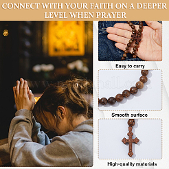 3 Stück Halsketten und Armbänder aus Holzperlen&nbsp;HJEW-DC00130