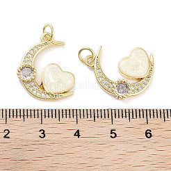 Латунные микропаве прозрачные подвески с фианитом&nbsp;KK-L213-047G