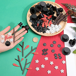Kit de fabrication de bonhomme de neige de Noël en résine et bois&nbsp;DIY-GF0010-07