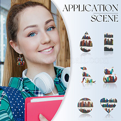 Набор для самостоятельного изготовления акриловых сережек-подвесок в виде книжной полки&nbsp;DIY-TA0009-66