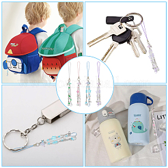 4 Stück Handygurte aus Acryl und Glas&nbsp;HJEW-HS00026