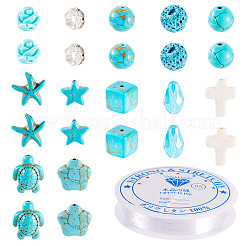 Наборы для самостоятельного изготовления браслетов/ожерельев из натуральной лавы&nbsp;DIY-TA0012-54