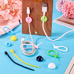 12 шт. пластиковый ПВХ-органайзер для кабеля&nbsp;AJEW-TA0002-50