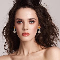 16 шт. 8-х цветная фурнитура для сережек-гвоздиков из латуни и стекла&nbsp;DIY-FH0004-50