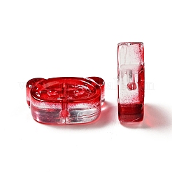 Спрей окрашены прозрачные стеклянные бусины GLAA-F119-04